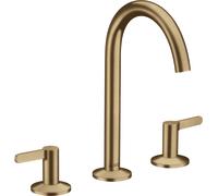 hansgrohe AXOR One robinetterie de lavabo 3 trous 170 avec vidage Push-Open, saillie 140mm, 48050140, 48050140, Colorazione: Bronzo spazzolato