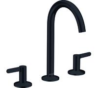 hansgrohe AXOR One robinetterie de lavabo 3 trous 170 avec vidage Push-Open, saillie 140mm, 48050670, 48050670, Colorazione: Nero opaco