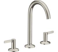 hansgrohe AXOR One robinetterie de lavabo 3 trous 170 avec vidage Push-Open, saillie 140mm, 48050800, 48050800, Colorazione: Ottica in acciaio inossidabile