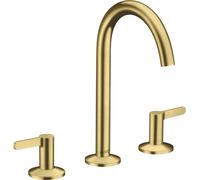 hansgrohe AXOR One robinetterie de lavabo 3 trous 170 avec vidage Push-Open, saillie 140mm, 48050950, 48050950, Colorazione: Ottone spazzolato