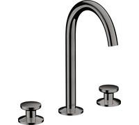 hansgrohe AXOR One robinetterie de lavabo 3 trous Select 170 avec vidage PUSH-Open, saillie 140mm, 48070330, 48070330, Colorazione: Cromo nero lucido
