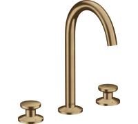 hansgrohe AXOR One robinetterie de lavabo 3 trous Select 170 avec vidage PUSH-Open, saillie 140mm, 48070140, 48070140, Colorazione: Bronzo spazzolato