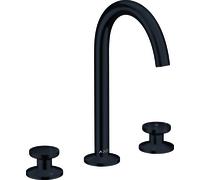 hansgrohe AXOR One robinetterie de lavabo 3 trous Select 170 avec vidage PUSH-Open, saillie 140mm, 48070670, 48070670, Colorazione: Nero opaco