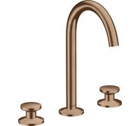 hansgrohe AXOR One robinetterie de lavabo 3 trous Select 170 avec vidage PUSH-Open, saillie 140mm, 48070310, 48070310, Colorazione: Oro rosso spazzolato