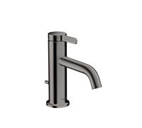 hansgrohe AXOR One robinetterie de lavabo 70 avec manette et vidage à tirette, saillie 130mm, 48000330, 48000330, Colorazione: Cromo nero lucido