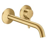 hansgrohe AXOR One robinetterie de lavabo encastrée pour montage mural, avec poignée levier, bec 220mm, 48120250, 48120250, Colorazione: Ottico oro spazzolato