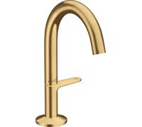 hansgrohe AXOR One robinetterie de lavabo Select 140 avec vidage PUSH-Open, saillie 122mm, 48010250, 48010250, Colorazione: Ottico oro spazzolato