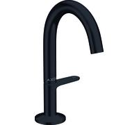 hansgrohe AXOR One miscelatore per lavabo Select 140 con scarico push-open, sporgenza 122 mm, 48010, Colorazione: Nero opaco