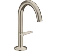 hansgrohe AXOR One robinetterie de lavabo Select 140 avec vidage PUSH-Open, saillie 122mm, 48010820, 48010820, Colorazione: Nichel spazzolato