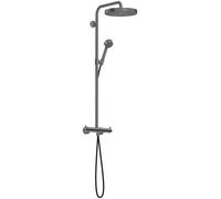 hansgrohe AXOR One Showerpipe avec thermostat et douche de tête 280 1jet, 48794340, 48794340, Colorazione: Cromo nero spazzolato
