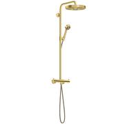 hansgrohe AXOR One Showerpipe avec thermostat et douche de tête 280 1jet, 48794950, 48794950, Colorazione: Ottone spazzolato