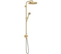 hansgrohe AXOR One Showerpipe avec thermostat et douche de tête 280 1jet EcoSmart encastré, 48797250, 48797250, Colorazione: Ottico oro spazzolato