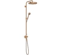 hansgrohe AXOR One Showerpipe avec thermostat et douche de tête 280 1jet EcoSmart encastré, 48797310, 48797310, Colorazione: Oro rosso spazzolato