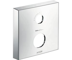 hansgrohe AXOR rosace de rallonge, carrée, 2 trous, avec marquage de réglage de débit et de température, 14970000, 14970000, Colorazione: cromo