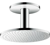 hansgrohe AXOR ShowerSolutions 250 Pomme de douche suspendue 2 jets, raccordement au plafond, 35297000, 35297000, Colorazione: cromo