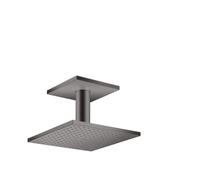hansgrohe AXOR ShowerSolutions de douche AXOR 250/250 Pomme de douche suspendue 1 jet, raccordement au plafond, 35308340, 35308340, Colorazione: Cromo nero spazzolato