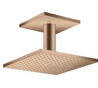 hansgrohe AXOR ShowerSolutions de douche AXOR 250/250 Pomme de douche suspendue 1 jet, raccordement au plafond, 35308310, 35308310, Colorazione: Oro rosso spazzolato