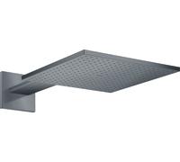 hansgrohe AXOR ShowerSolutions douche de tête de douche 300/300 2 jet, raccord mural, bras de douche 450 mm, 35318340, 35318340, Colorazione: Cromo nero spazzolato