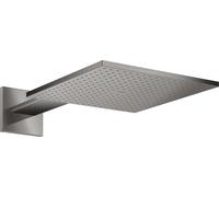 hansgrohe AXOR ShowerSolutions douche de tête de douche 300/300 2 jet, raccord mural, bras de douche 450 mm, 35318330, 35318330, Colorazione: Cromo nero lucido