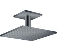 hansgrohe AXOR ShowerSolutions douche suspendue 300/300 1 jet, raccordement au plafond, 35316340, 35316340, Colorazione: Cromo nero spazzolato