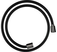 hansgrohe AXOR ShowerSolutions flexible de douche textile, 1250mm, écrou conique et cylindrique, 28227330, 28227330, Colorazione: Cromo nero lucido