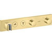 hansgrohe AXOR ShowerSolutions module de thermostat Select 460/90, encastré, 2 consommateurs, kit complet, 18355950, 18355950, Colorazione: Ottone spazzolato
