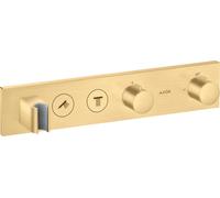 hansgrohe AXOR ShowerSolutions module de thermostat Select 460/90, encastré, 2 consommateurs, kit complet, 18355250, 18355250, Colorazione: Ottico oro spazzolato