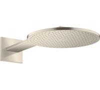 hansgrohe AXOR ShowerSolutions pomme de douche 300 2 jet, raccord mural, bras de douche 450 mm, 35303820, 35303820, Colorazione: Nichel spazzolato