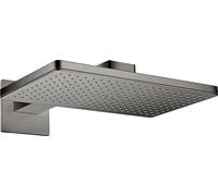hansgrohe AXOR ShowerSolutions pomme de douche 460/300 1 jet, bras de douche, rosette carrée, 35278330, 35278330, Colorazione: Cromo nero lucido