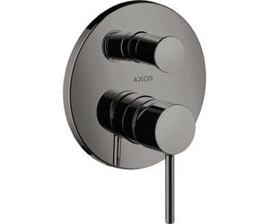 hansgrohe AXOR Starck Mitigeur monocommandé encastré pour bain avec ping-grip et combiné de sécurité intégré, 10418330, 10418330, Colorazione: Cromo nero lucido