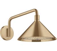 hansgrohe AXOR Starck ShowerSelect 240 Pomme de douche 2 jets avec bras de douche 400 mm, raccord mural, 26021140, 26021140, Colorazione: Bronzo spazzolato