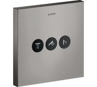 hansgrohe AXOR Starck ShowerSelect Robinet carré encastré pour 3 consommateurs, 36717330, 36717330, Colorazione: Cromo nero lucido