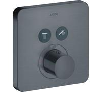 hansgrohe AXOR Starck ShowerSelect Soft Thermostat encastré pour 2 consommateurs, 36707340, 36707340, Colorazione: Cromo nero spazzolato