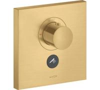 hansgrohe AXOR Starck ShowerSelect Thermostat carré à débit élevé encastré pour 1 consommateur et 1 prise supplémentaire, 36716250, 36716250, Colorazione: Ottico oro spazzolato