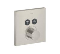 hansgrohe AXOR Starck ShowerSelect Thermostat carré à encastrer pour 2 consommateurs, 36715800, 36715800, Colorazione: Ottica in acciaio inossidabile