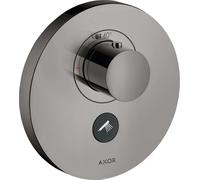 hansgrohe AXOR Starck ShowerSelect Thermostat rond à débit élevé encastré pour 1 consommateur et 1 prise supplémentaire, 36726330, 36726330, Colorazione: Cromo nero lucido