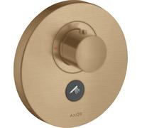 hansgrohe AXOR Starck ShowerSelect Thermostat rond à débit élevé encastré pour 1 consommateur et 1 prise supplémentaire, 36726140, 36726140, Colorazione: Bronzo spazzolato