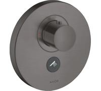 hansgrohe AXOR Starck ShowerSelect Thermostat rond à débit élevé encastré pour 1 consommateur et 1 prise supplémentaire, 36726340, 36726340, Colorazione: Cromo nero spazzolato