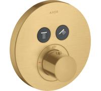 hansgrohe AXOR Starck ShowerSelect Thermostat rond à encastrer pour 2 consommateurs, 36723250, 36723250, Colorazione: Ottico oro spazzolato