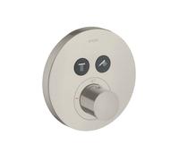 hansgrohe AXOR Starck ShowerSelect Thermostat rond à encastrer pour 2 consommateurs, 36723800, 36723800, Colorazione: Ottica in acciaio inossidabile