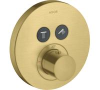 hansgrohe AXOR Starck ShowerSelect Thermostat rond à encastrer pour 2 consommateurs, 36723950, 36723950, Colorazione: Ottone spazzolato