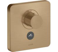 hansgrohe AXOR Starck ShowerSelect Thermostat souple Thermostat à débit élevé encastré pour 1 consommateur et une prise supplémentaire, 36706140, 36706140, Colorazione: Bronzo spazzolato