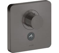 hansgrohe AXOR Starck ShowerSelect Thermostat souple Thermostat à débit élevé encastré pour 1 consommateur et une prise supplémentaire, 36706340, 36706340, Colorazione: Cromo nero spazzolato