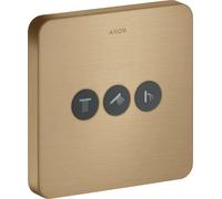 hansgrohe AXOR Starck ShowerSelect Valve à encastrer souple pour 3 consommateurs, 36773140, 36773140, Colorazione: Bronzo spazzolato