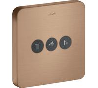 hansgrohe AXOR Starck ShowerSelect Valve à encastrer souple pour 3 consommateurs, 36773310, 36773310, Colorazione: Oro rosso spazzolato