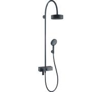 hansgrohe AXOR Starck ShowerSolutions Tuyau de douche avec mitigeur monocommande et pomme de douche 1 jet, 39620340, 39620340, Colorazione: Cromo nero spazzolato