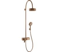 hansgrohe AXOR Starck ShowerSolutions Tuyau de douche avec mitigeur monocommande et pomme de douche 1 jet, 39620310, 39620310, Colorazione: Oro rosso spazzolato