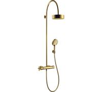 hansgrohe AXOR Starck ShowerSolutions Tuyau de douche avec thermostat et pomme de douche 180 1 jet, 39670990, 39670990, Colorazione: Ottica in oro lucido