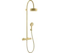 hansgrohe AXOR Starck ShowerSolutions Tuyau de douche avec thermostat et pomme de douche 180 1 jet, 39670950, 39670950, Colorazione: Ottone spazzolato