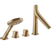 hansgrohe AXOR Starck Starck Robinet de baignoire biologique 4 trous avec thermostat, 2 consommateurs, 12425140, 12425140, Colorazione: Bronzo spazzolato